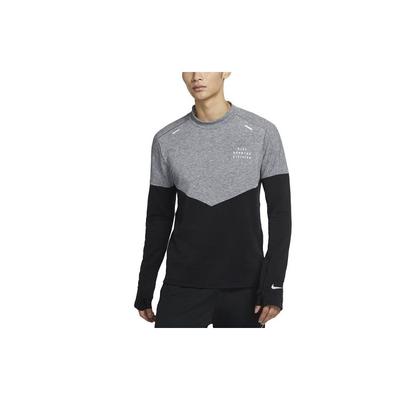 Run Division Color-blocked Casual Long-sleeved T-shirt Men Tops Black CU7875-010