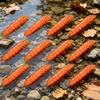 12PCS TPE Bread Worm Fishing Lures with Glow Feature for Freshwater Saltwater Night Fishing Soft Baits