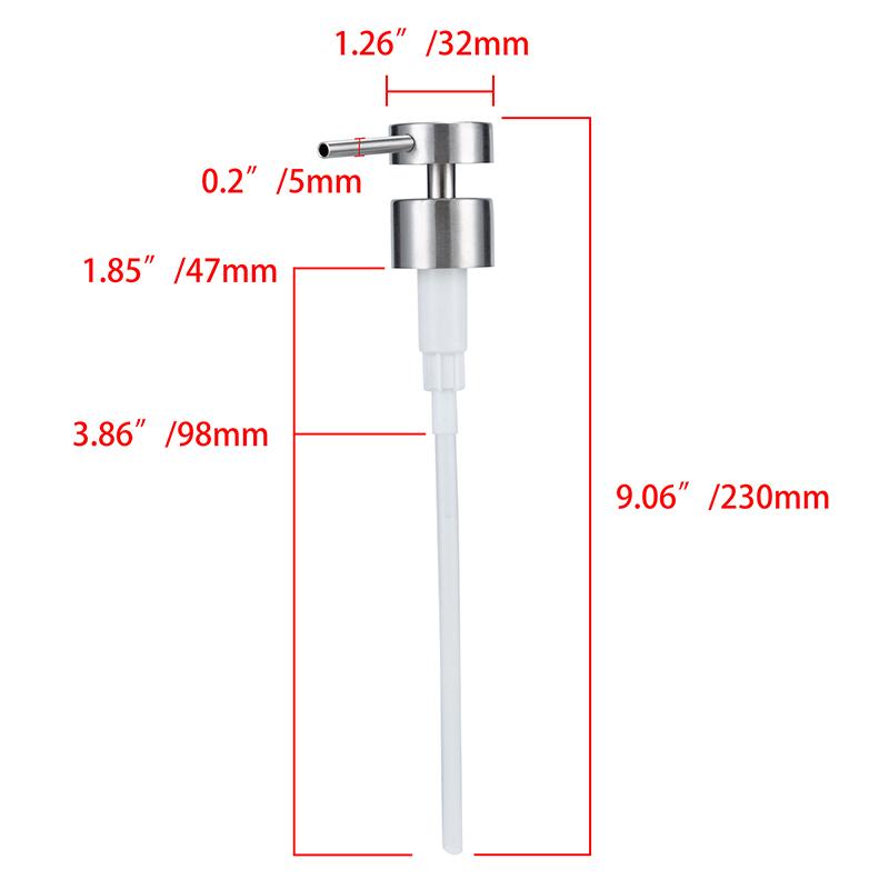 

1 шт. Металлическая головка Диспенсер для жидкого мыла для ванной туалета Сменный лосьон Шампунь Сменный насос с трубкой для ванной