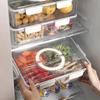 Grids Divided Serving Tray Storage Box Kitchen Portable Sub-format Seasoning Separator Box Fresh-keeping Snack Fruits Food Box