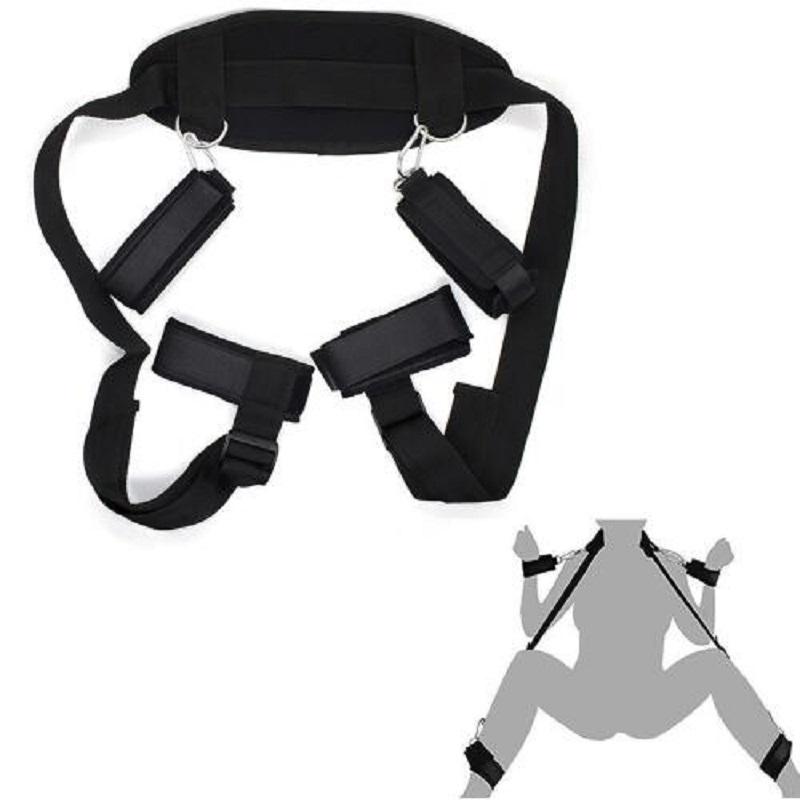 BDSM Sexprodukte für Erwachsene Erotische Bondage Bettspiele Sex Bondage Set Frauen Handschellen Fußfesseln Sexspielzeug für Paare Anal