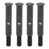 4Pcs RC Front Wheel Axle Steel 35mm Front Shaft Remote Control Car Accessories for Traxxas Slash 2WD Black