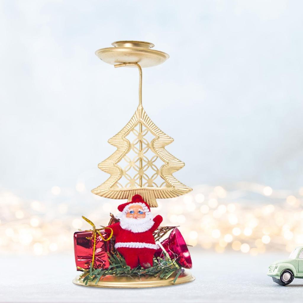 Christmas Taper Candle Holder 2026 Party Decor Holiday Desktop Candles Stand