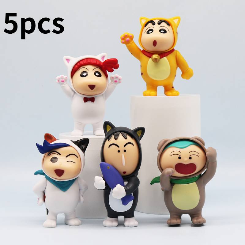 

Шин-чан 5 шт. Кукла Чан Игрушка Модель Украшение Анимация Мультфильм Материал ПВХ