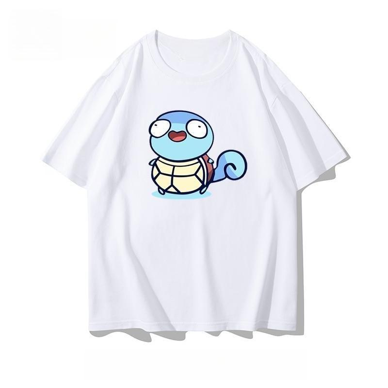 Pokmon Anime Qversion Creative Cotton Tshirt Summer New Item Womens Plus Size Tshirt Y2K Loose Casual Short Sleeved Top