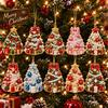 Ornamenti di Natale in Legno, Kit per Pittura con Perle Fai da Te per Adulti, Kit per Diamond Painting di Natale per Adulti, 10 Disegni in Legno con Corda di Canapa