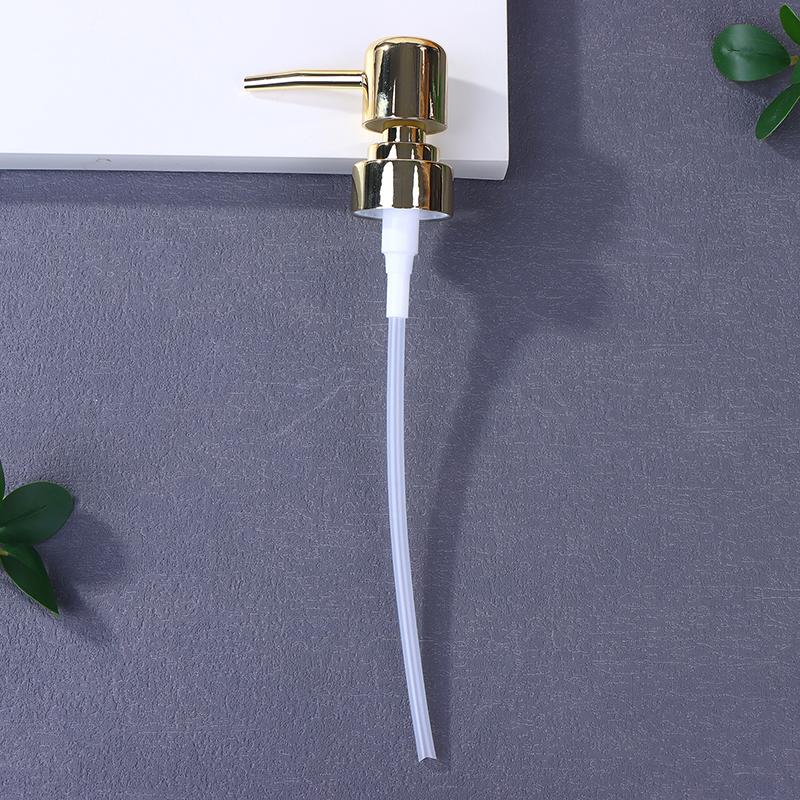 1set Soap Pump Liquid Pump Head Lotion Dispenser Head Push Type Round Head 28 Thread Bath Bottle Press Nozzle,ABS Lotion Tube