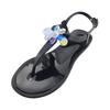 Sandali estivi da donna in PVC multicolore con strass, tipo gelatina