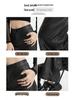 Women's High Waist Black PU Leather Pants - Autumn Korean Style, Slimming, Wrinkled Design, Casual Long Fit.