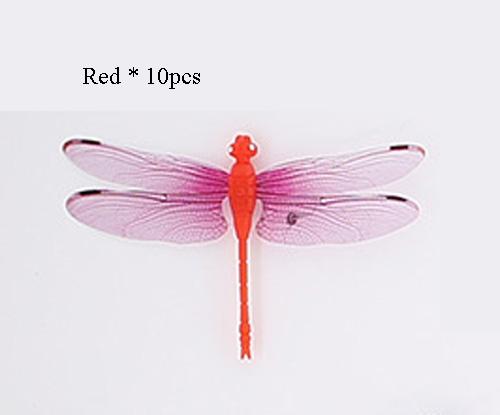 10Pcs/Set 3D Dragonfly Wall Sticker For Wedding Window Gardening Floral Decoration Home Decor 3D Magnet Fridge Stickers