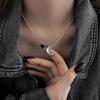 Trendy Crescent Moon Necklace - Versatile and Stylish Women's Sweatshirt Clavicle Chain