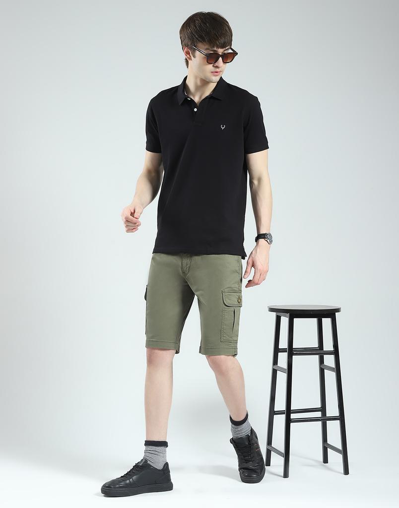 MONTE CARLO Men's Solid Regular Fit Short