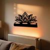 1pc Modern Metal Wall Art Iron Lotus Flower Decor Minimalist Home Decoration for Living Room Bedroom Easy Installation Serene Atmosphere