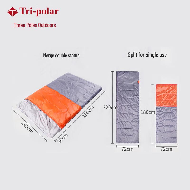 Tri-polar Double Camping Sleeping Bag