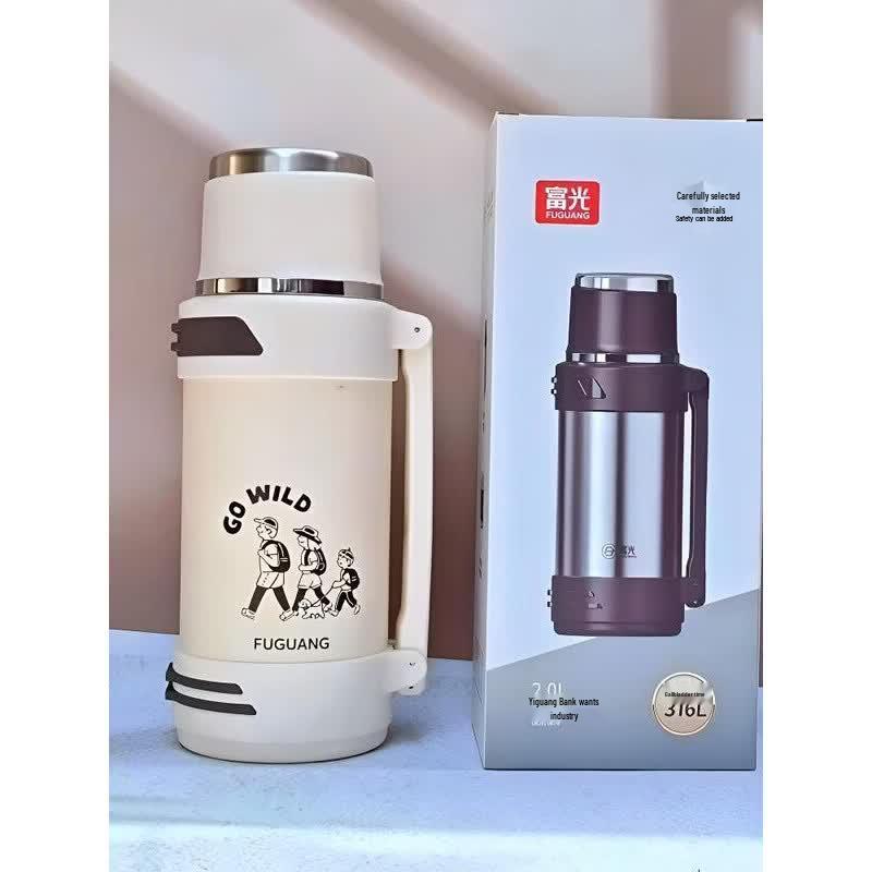 FUGUANG 316L Stainless Steel Large Capacity Hiking Travel Flask