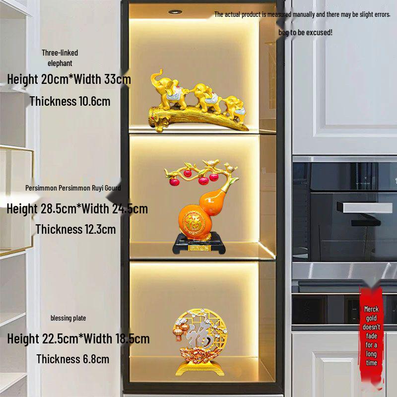 Luxury Wine Cabinet Ornaments for Living Room Entrance Decoration