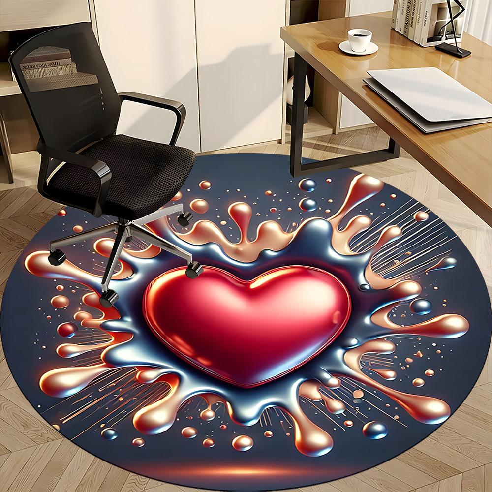 1pc Heart Splash Carpet for Office, Non-slip, Soft and Durable Office Rug, Perfect for Office Yy260128018