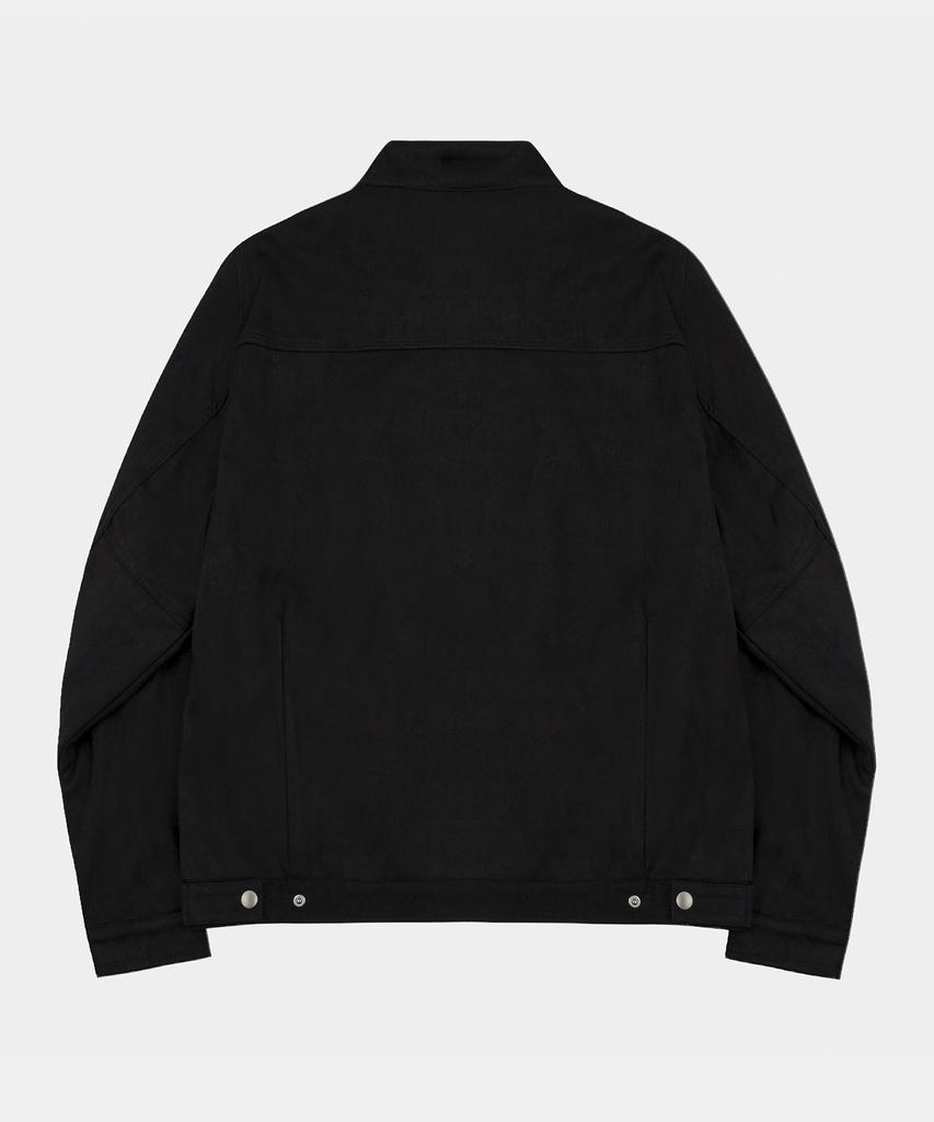 LETTERCOMO Contemporary Suede Rider Jacket Black