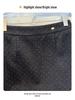 Women's Gray Polka Dot Wool A-Line Hip-Hugging Midi Skirt - Autumn/Winter 2025 Collection