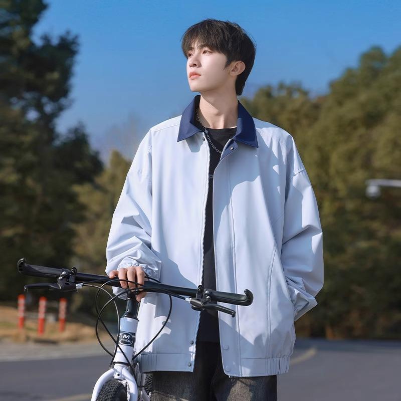 Reversjacke Herren Frühling und Herbst Neu Amerikanischer High Street Locker Lässig Vielseitig Einfach