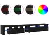 TV Stand with LED Lighting (3 Pcs) Black Oak Effect 260 X 37 X 40 Cm