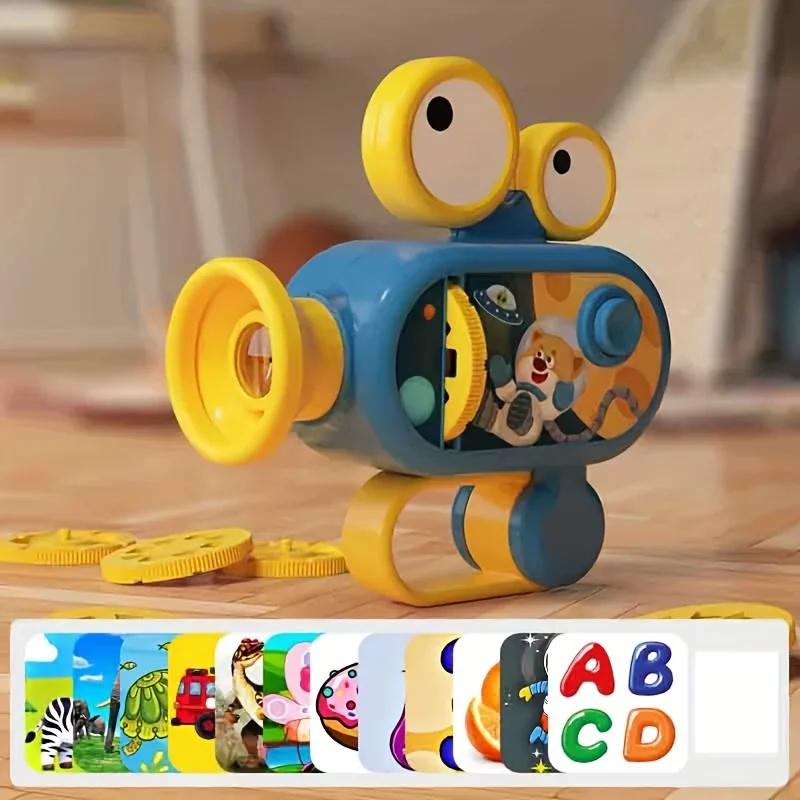 

Детская игрушка Образовательный проектор Игрушки для малышей Детская игрушка Проектор-фонарик для девочек и мальчиков с многотематичными животными для сна синий