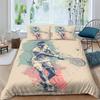 Tennis Player Duvet Cover Set,Ball Sports Games Themed Bedding Set,Sporting Equipment Quilt Cover For Kids Boys Teens Room Decor