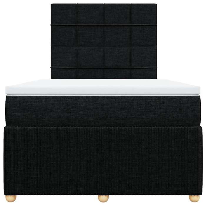 Cadre de lit avec matelas - Maison Exclusive - 120x190 cm - Tête de lit réglable - Tissu noir