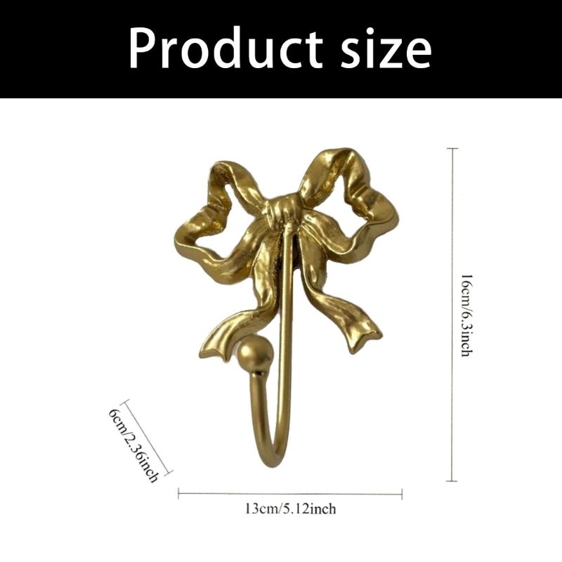 Pack of 2 Functional Bows Shaped Hooks Cast Iron for Wall Organization Space Saving Kitchen Hallway Closet Hanger