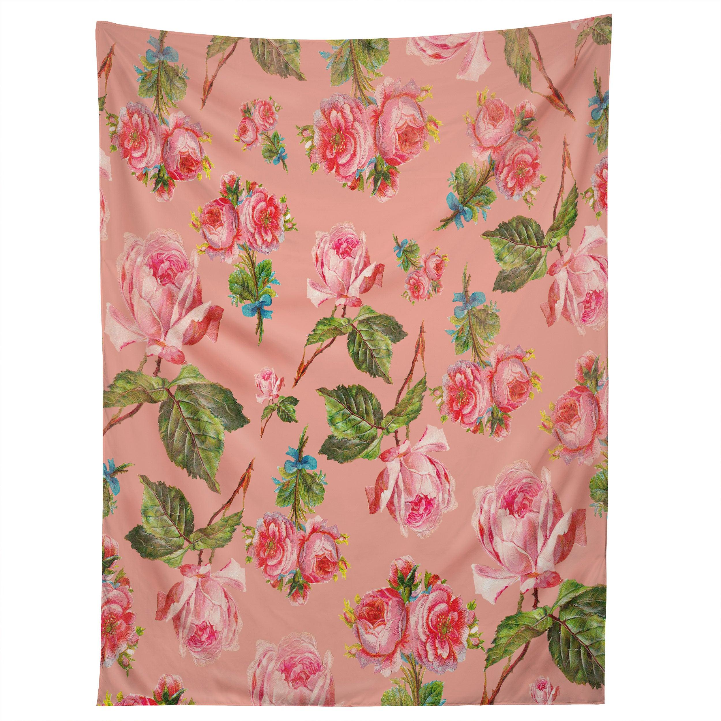 PINK FLORAL tapestry 75x100