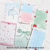 300 sheets Blue fresh small sticky note, can be used as a handheld account decoration, student portable notebook