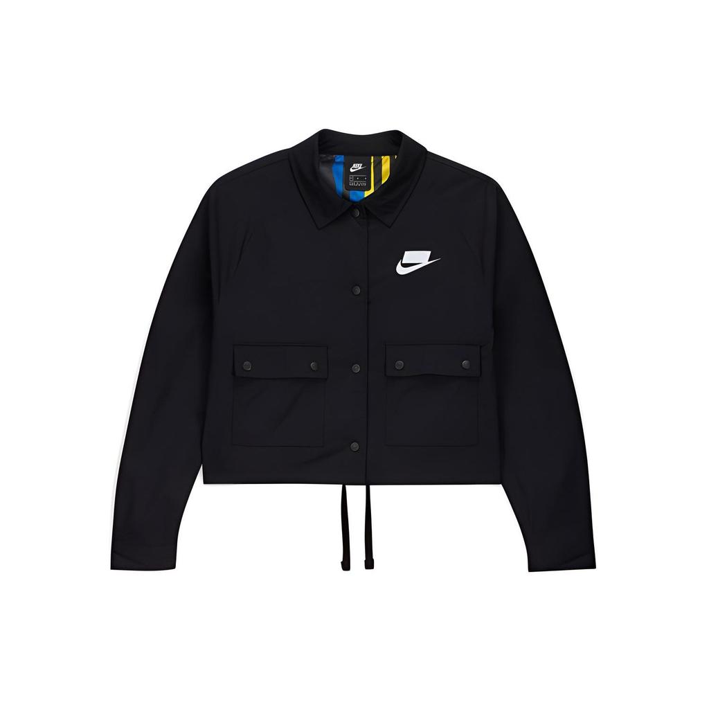 Nike Sportswear NSW Buchstabenlogo Jacke Damen Oberbekleidung Schwarz CV9032-010