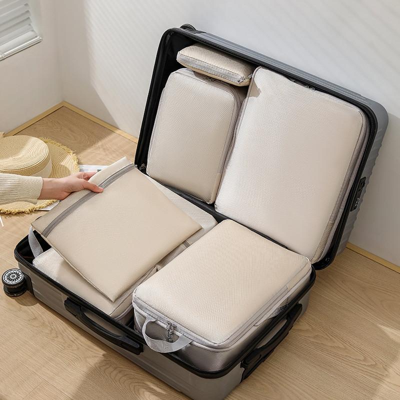 Travel Storage Organizer Set With Waterproof Polyester For Packing And Laundry