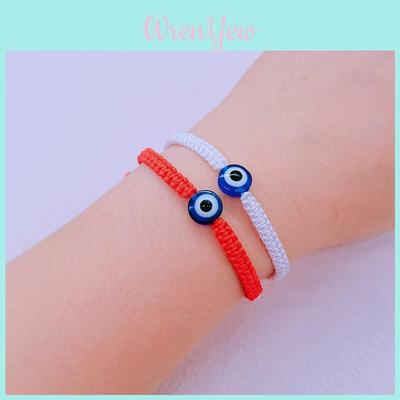 Stylish Geometric Evil Eye Bracelet With Handwoven Multicolor Rope Ideal For Anniversary Celebrations