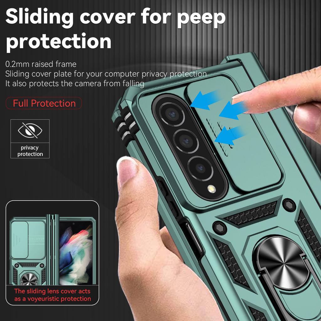 Non -Slip Camera Protective Phone Case For Samsung Galaxy Z Fold 4 5g Fold4 Zfold4 Anti -Drop Kickstand Coque Cases