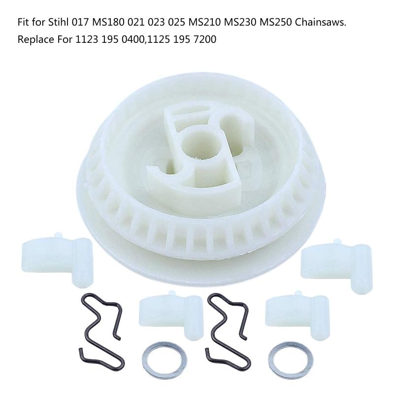 Starter-Riemenscheibe und Sperrklinkensatz für 017 MS180 021 023 025 MS210 MS230 MS250 Kettensäge, ersetzt 1123 195 0400