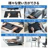 Sanwa Direct Large Mouse Pad with Wrist Rest for Gaming Width 72 x Depth 35cm for Wrist Elbow Tendonitis Fatigue Reduction Keyboard/Mouse 200-MPD022