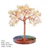 Natural Amethyst Stone Money Tree Ornament Chakra Crystal Chip Life Tree Resin Base Creative Home Desk Decor