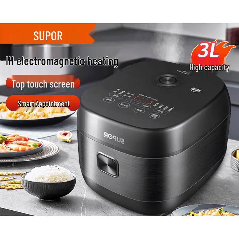 SUPOR 3L Smart IH Electric Rice Cooker with Copper Crystal Sphere Pot CN plug (adapter included)