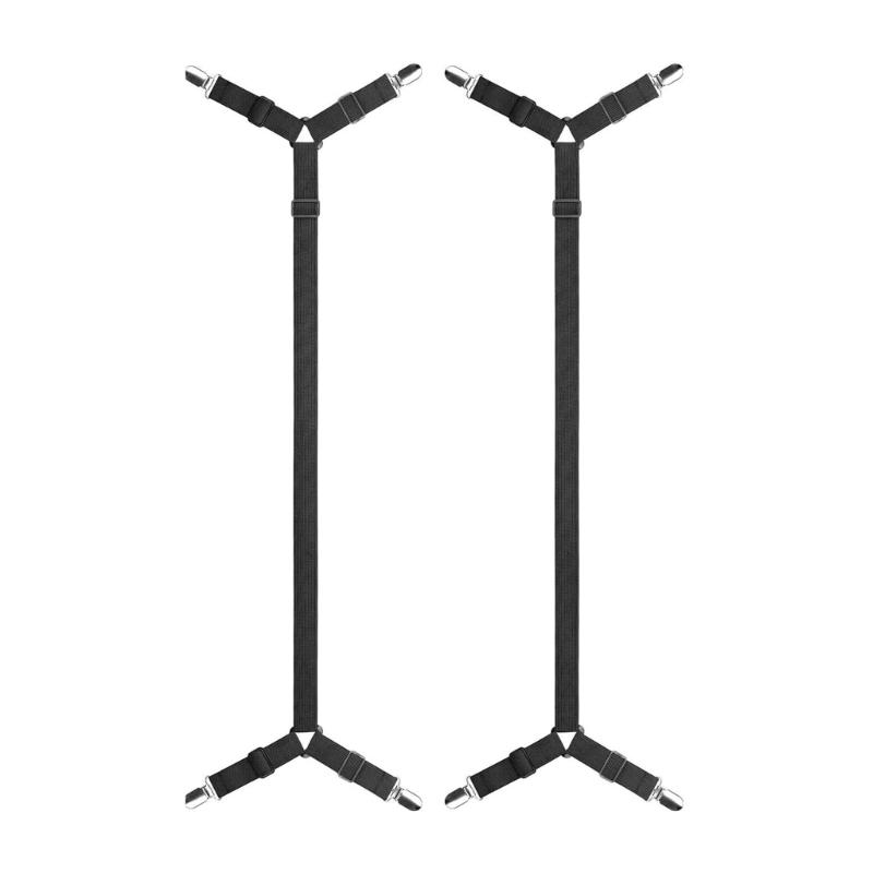 

2 шт. Быстрая установка Без инструментов Держатель простыни Держит постельное белье плотно на матрасе Регулируемые натяжители простыни для домашнего использования