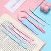 1Set Stainless Steel Straight Curved Tweezers For Nail Art Sticker  Picking Tool Makeup Eyelash Diy Tweezer Tool