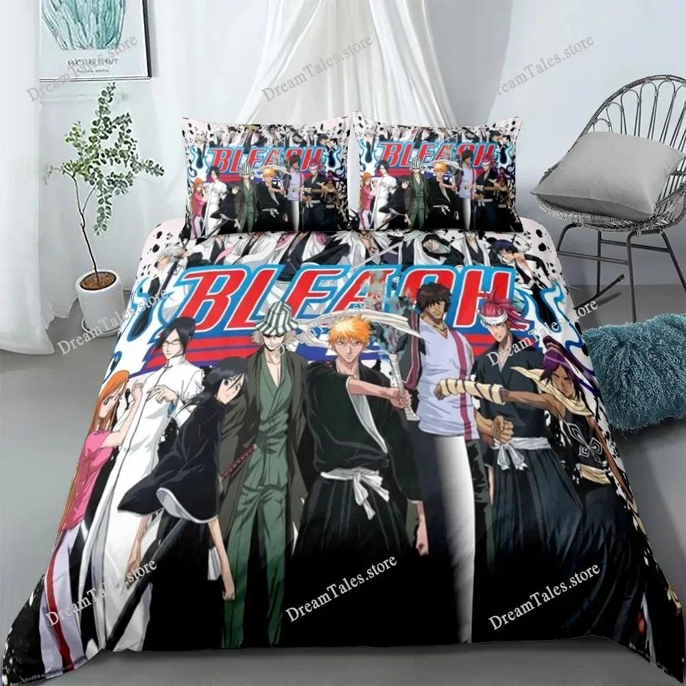 Anime Bleach Children Bedding Set King Queen Double Full Twin Single Size Bed Linen Set Home Textileextile Luxury Gift741