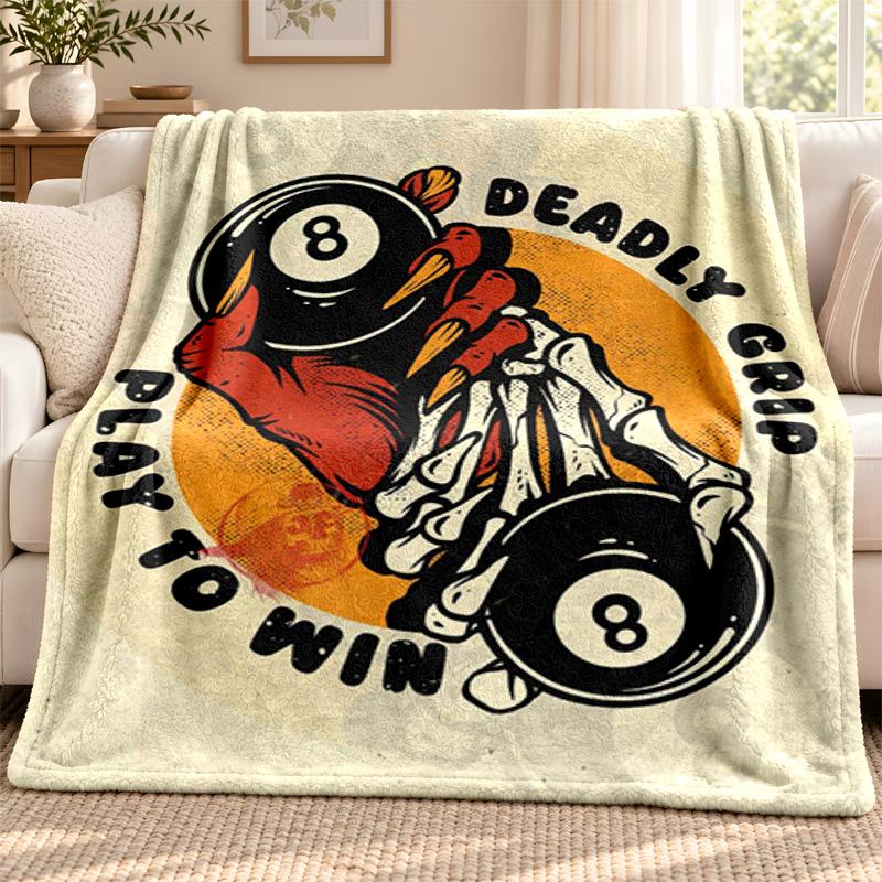8ball blanket Flannel Blanket Soft Cozy Plush Throw for Sofa Bed Lightweight Home Decoration Outdoor camping