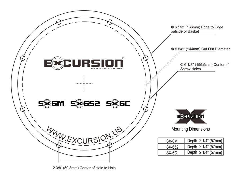 Excursion Shx-6C - 2-Way Speaker Set