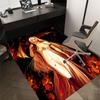 1pc Fire and Blood Office Carpet Chair Mats, Home Decor Mat Fantasy Theme Mat Durable Mat, Dragon Decor,Suitable for Fantasy Theme Lovers