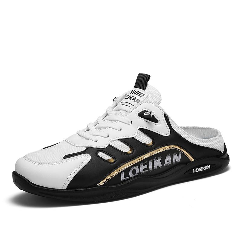 

Мужские повседневные сетчатые тапочки больших размеров, летние дышащие нескользящие прогулочные туфли, модные удобные сандалии для спорта на открытом воздухе Baotou 48