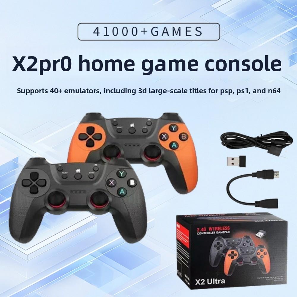 X2 Retro Game Stick 4K Video Game Console 40000+ Games,40+ Emulators,HD Output 2 Wireless Controllers,Plug and Play,TV/Computer