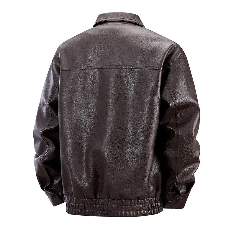 New Spring and Autumn Jacket Flying PU Leather Jacket Slim Tough Men's Youth Leather Jacket