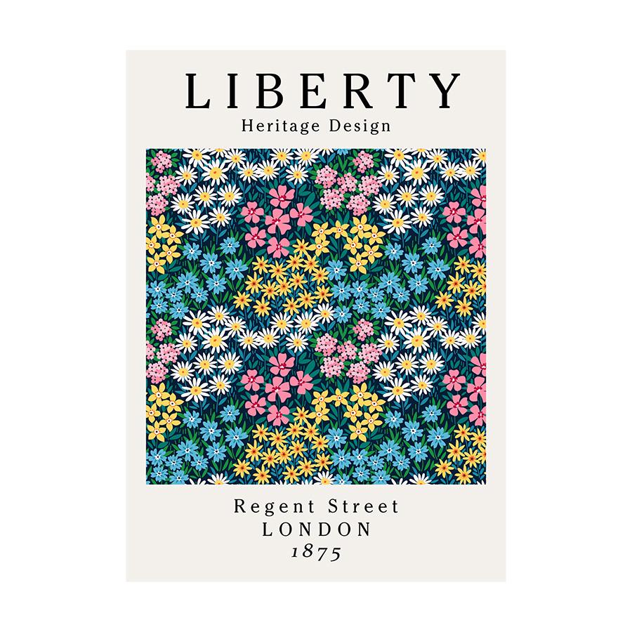 Simple Nordic Small Fresh Art Abstract Flowers and Flowers Poster Porch Living Room Decoration Painting