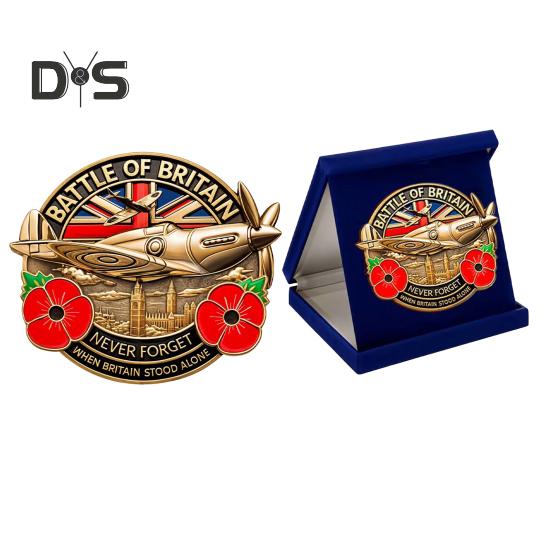 Battle of Britain Commemorative Badge 1940-2024 Battle of Britain Never Forget Collection Coin Alloy Medal Soldiers Keepsake Gift